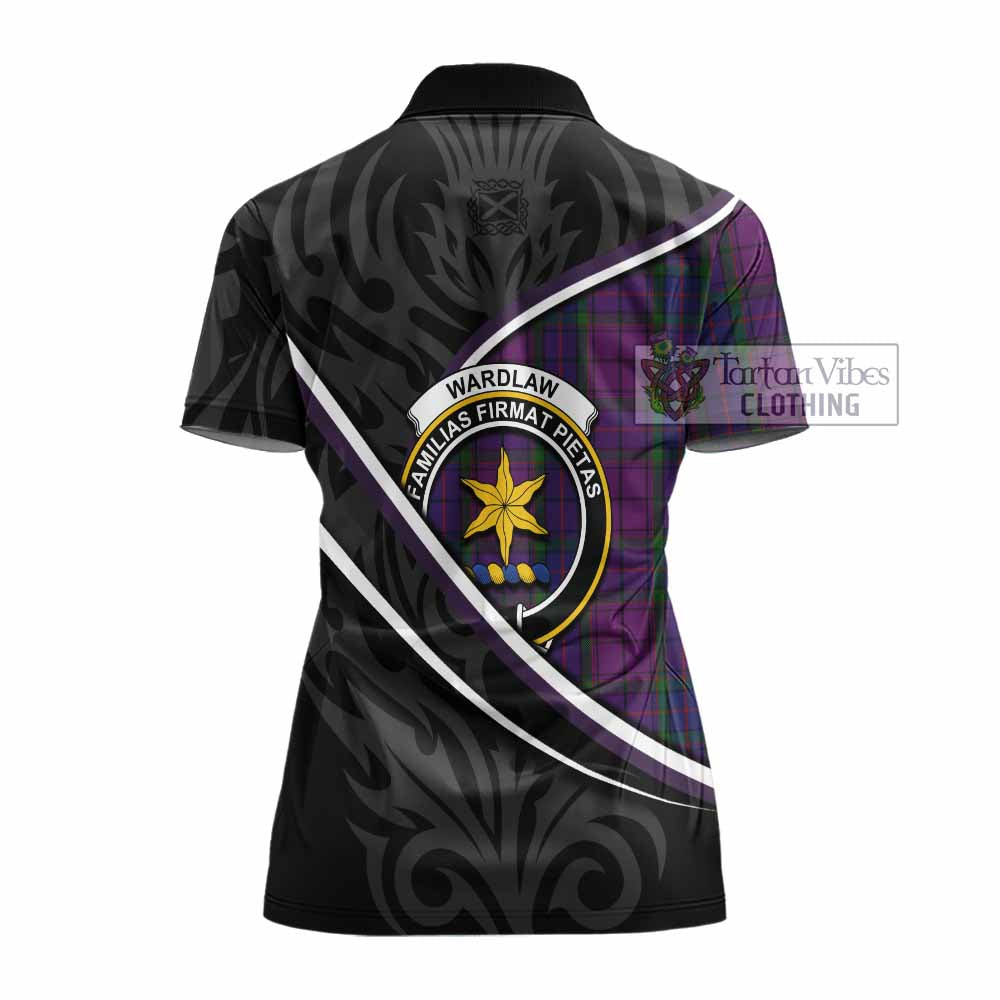 Wardlaw Tartan Family Crest Women's Polo Shirt Celtic Scottish Thistle Floral - Tartan Vibes Clothing
