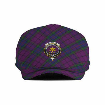 Wardlaw Tartan Flat Cap, Jeff Cap Cross Style with Family Crest