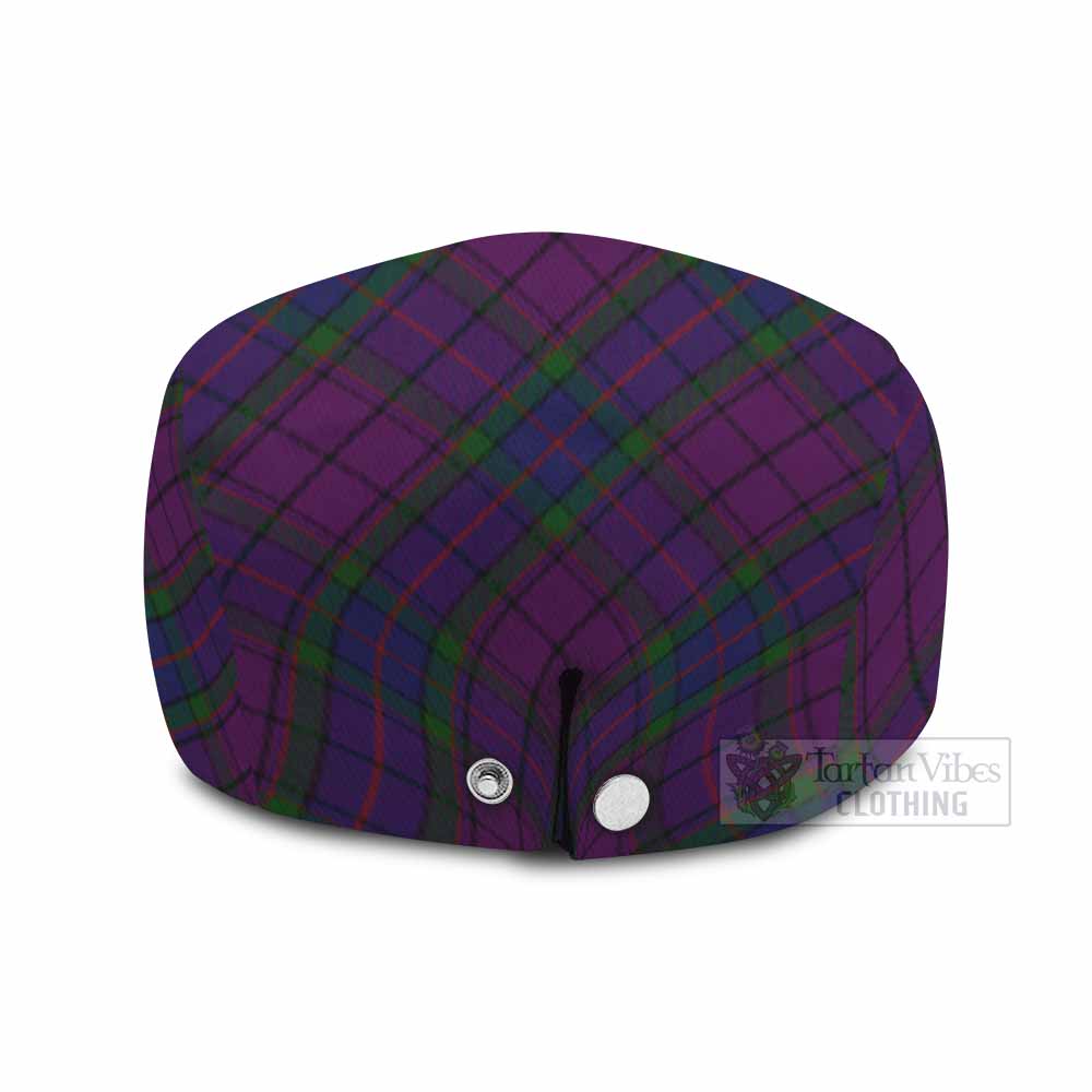 Wardlaw Tartan Flat Cap, Jeff Cap Cross Style with Family Crest - Tartan Vibes Clothing