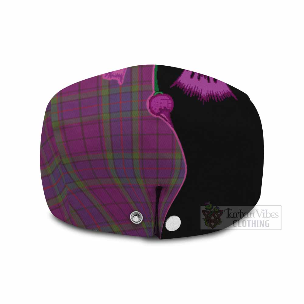 Wardlaw Tartan Flat Cap, Jeff Cap Traditional Scottish Thistle