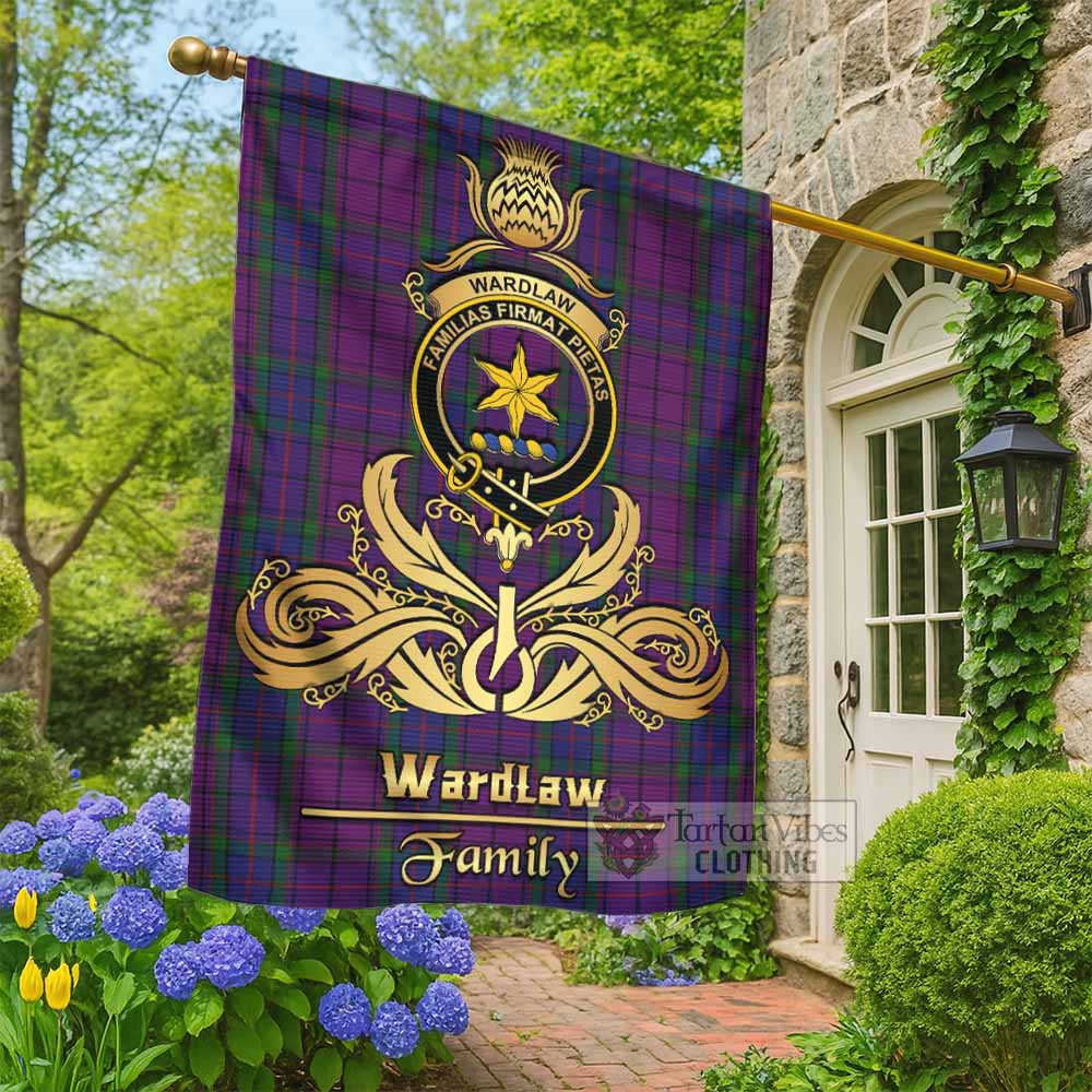 Wardlaw Tartan Garden Flag with Highland Thistle Cherish Family Crest Style - Tartan Vibes Clothing