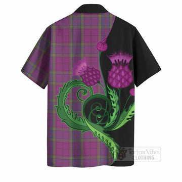 Wardlaw Tartan Hawaiian Shirt Traditional Scottish Thistle