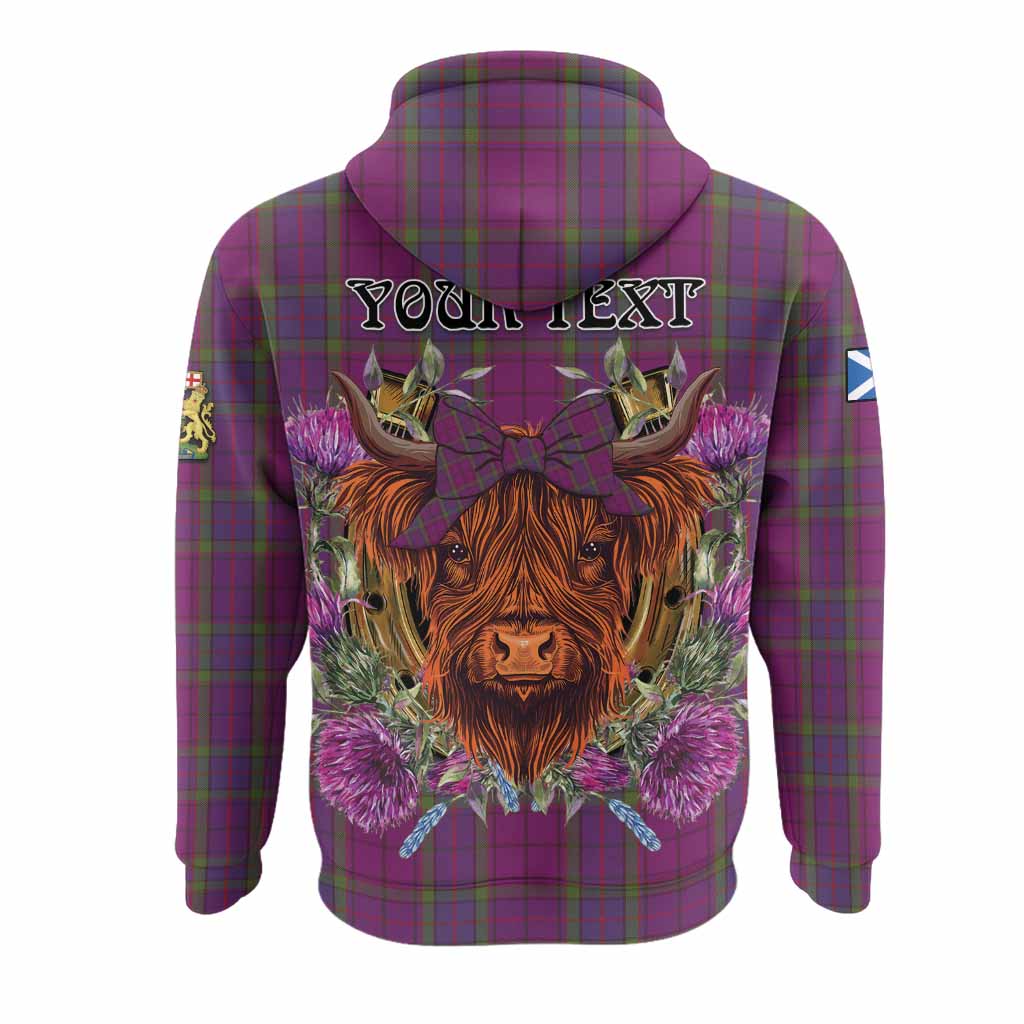 Wardlaw Tartan Hoodie Scottish Thistle Heilan Coo