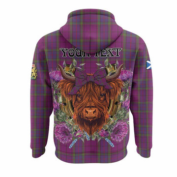 Wardlaw Tartan Hoodie Scottish Thistle Heilan Coo