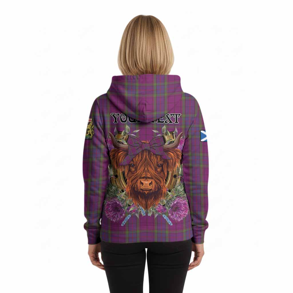 Wardlaw Tartan Hoodie Scottish Thistle Heilan Coo