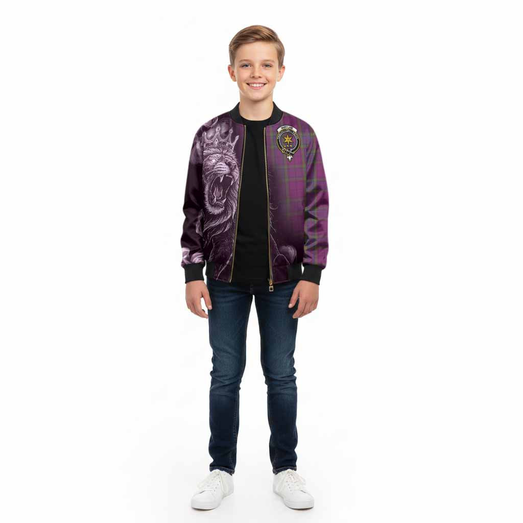 Wardlaw Tartan Kid Bomber Jacket Roaring Lion Heritage