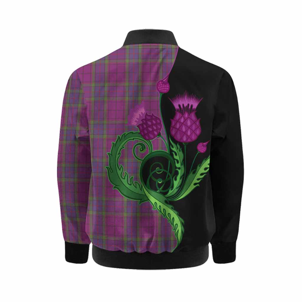 Wardlaw Tartan Kid Bomber Jacket Traditional Scottish Thistle