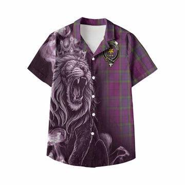 Wardlaw Tartan Kid Hawaiian Shirt Roaring Lion Heritage