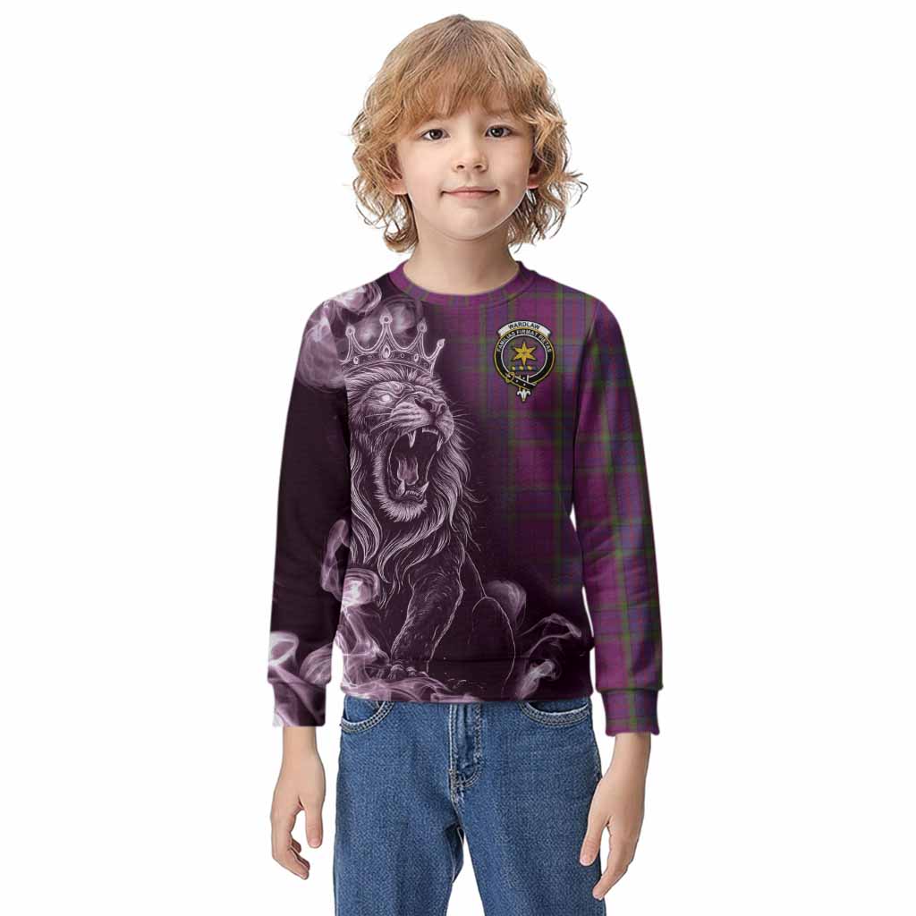 Wardlaw Tartan Kid Knitted Sweatshirt Roaring Lion Heritage