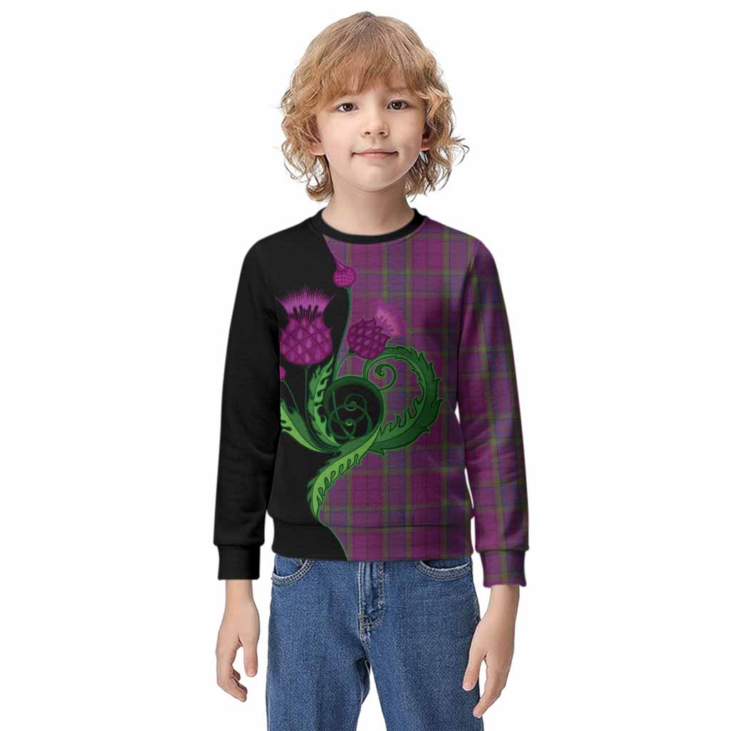 Wardlaw Tartan Kid Knitted Sweatshirt Traditional Scottish Thistle