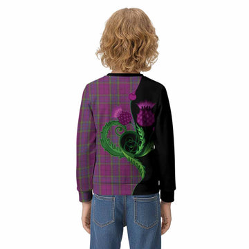 Wardlaw Tartan Kid Knitted Sweatshirt Traditional Scottish Thistle