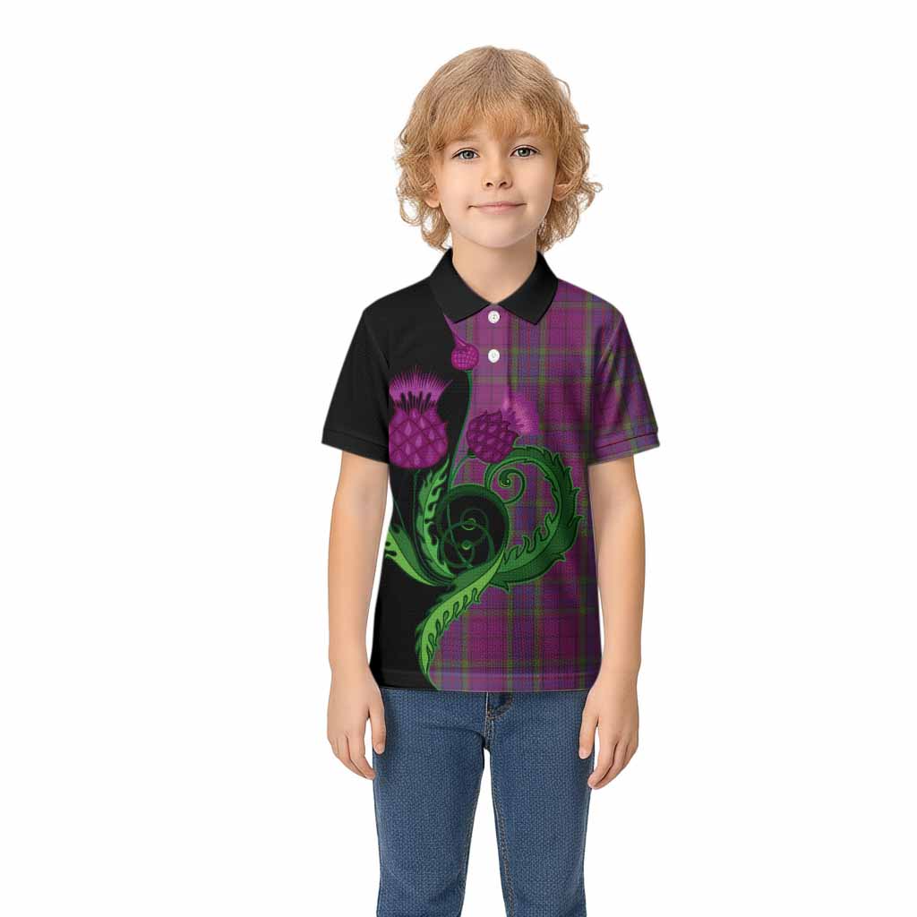 Wardlaw Tartan Kid Polo Shirt Traditional Scottish Thistle