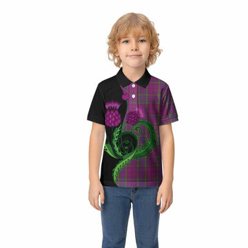 Wardlaw Tartan Kid Polo Shirt Traditional Scottish Thistle