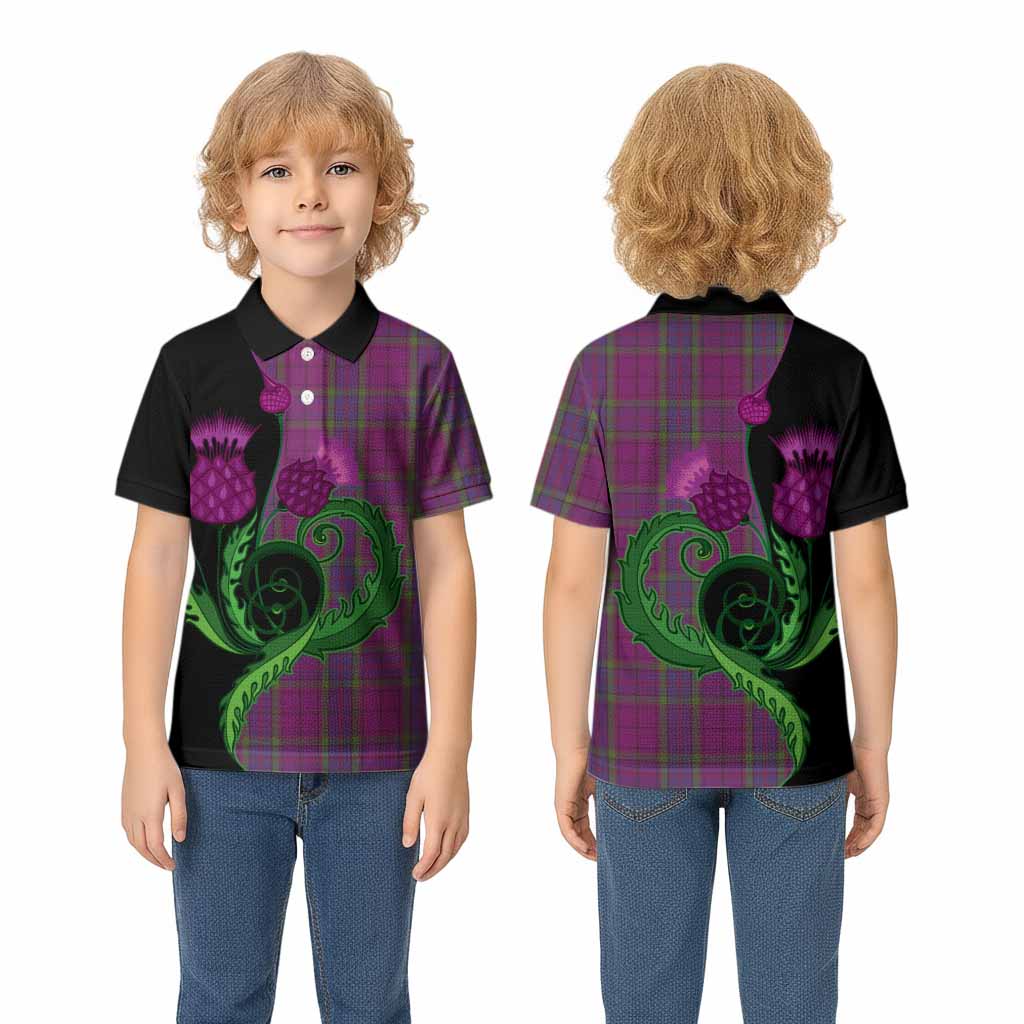 Wardlaw Tartan Kid Polo Shirt Traditional Scottish Thistle