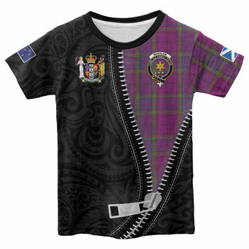 Wardlaw Tartan Kid T-shirt New Zealand Pattern Unique Zipper Stylized