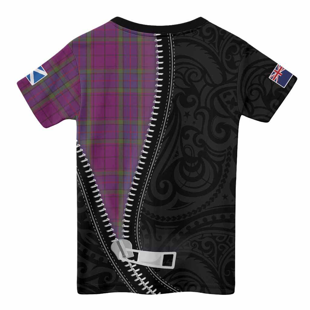 Wardlaw Tartan Kid T-shirt New Zealand Pattern Unique Zipper Stylized