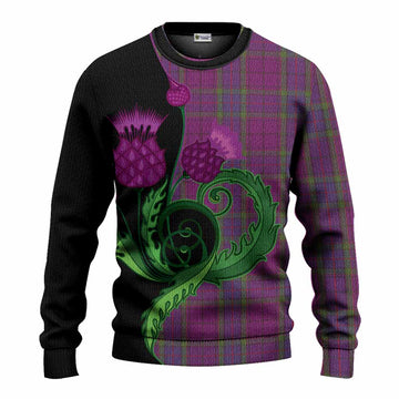 Wardlaw Tartan Knitted Sweater Traditional Scottish Thistle
