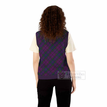 Wardlaw Tartan  Knitted V-Neck Vest Cross Style