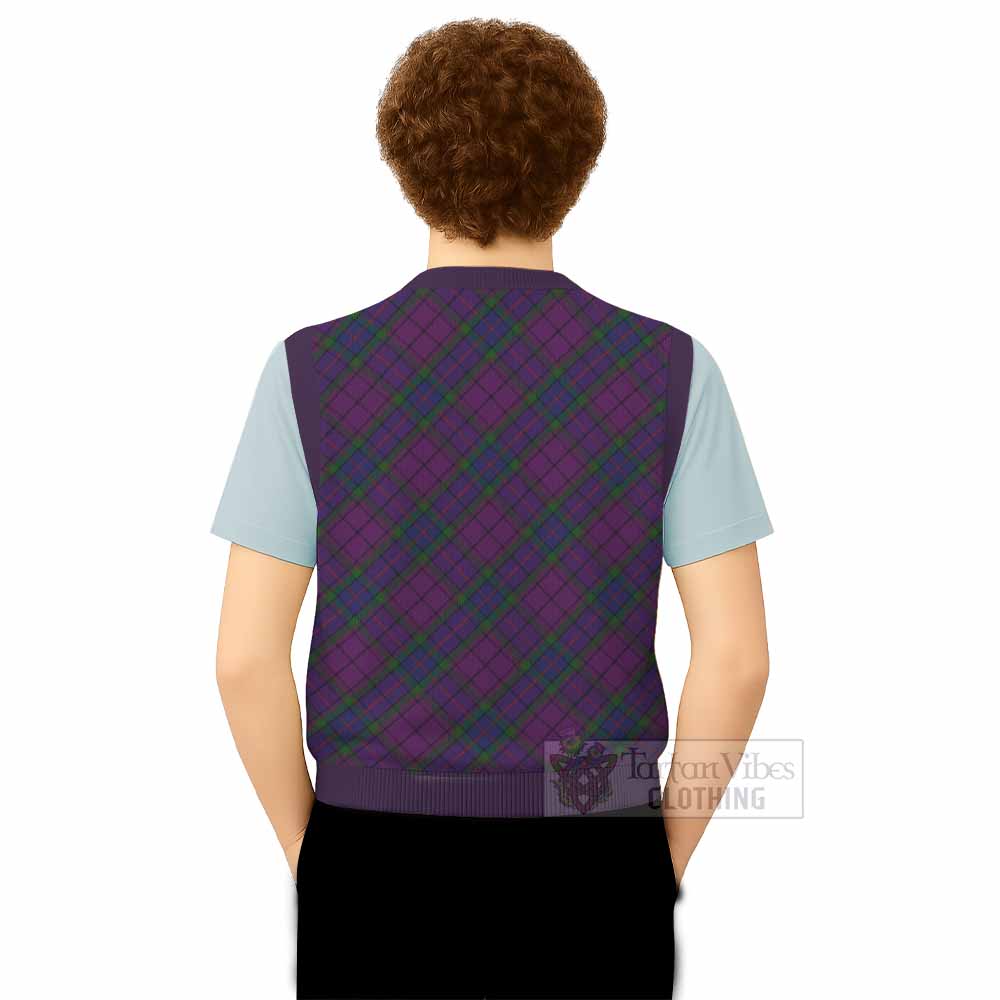 Wardlaw Tartan  Knitted V-Neck Vest Cross Style
