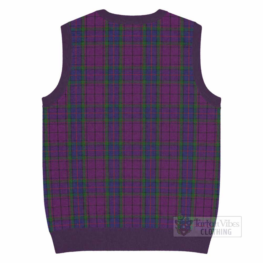 Wardlaw Tartan Knitted V-Neck Vest with Family Crest - Tartan Vibes Clothing