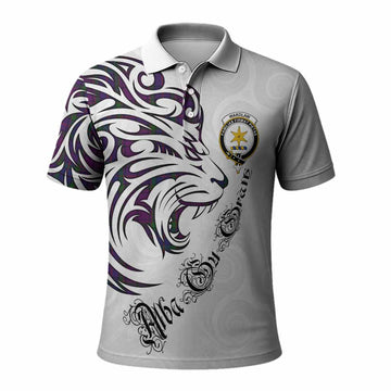 Wardlaw Tartan Lion Roar Polo Shirt Alba Gu Brath with Celtic Motifs