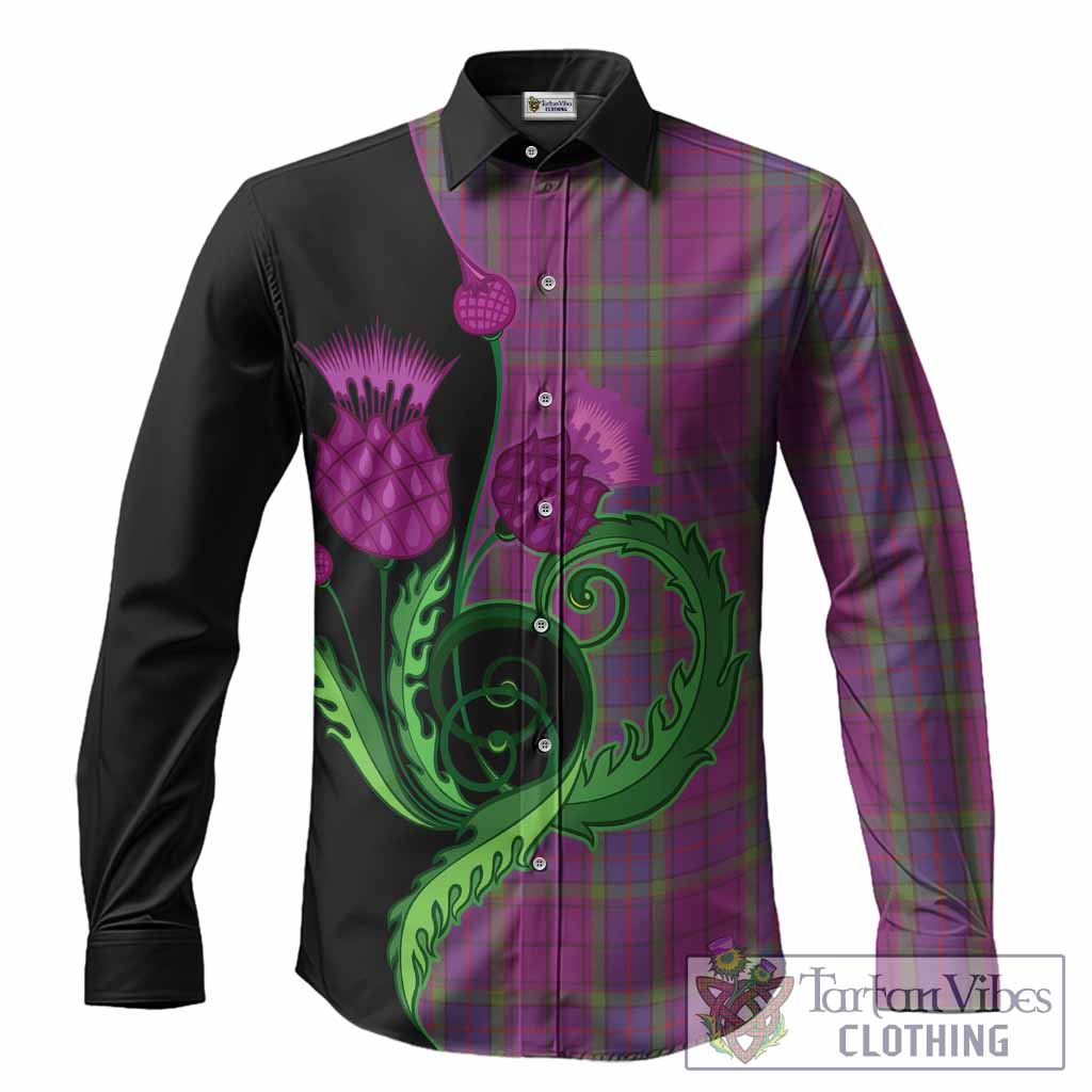 Wardlaw Tartan Long Sleeve Button Shirts Traditional Scottish Thistle