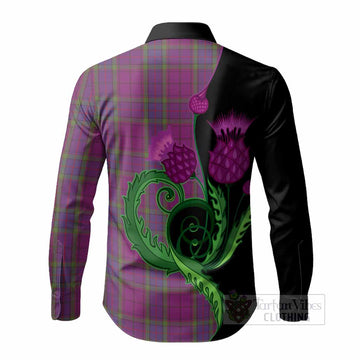 Wardlaw Tartan Long Sleeve Button Shirts Traditional Scottish Thistle