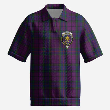 Wardlaw Tartan Men’s Polo Sweater Top with Family Crest
