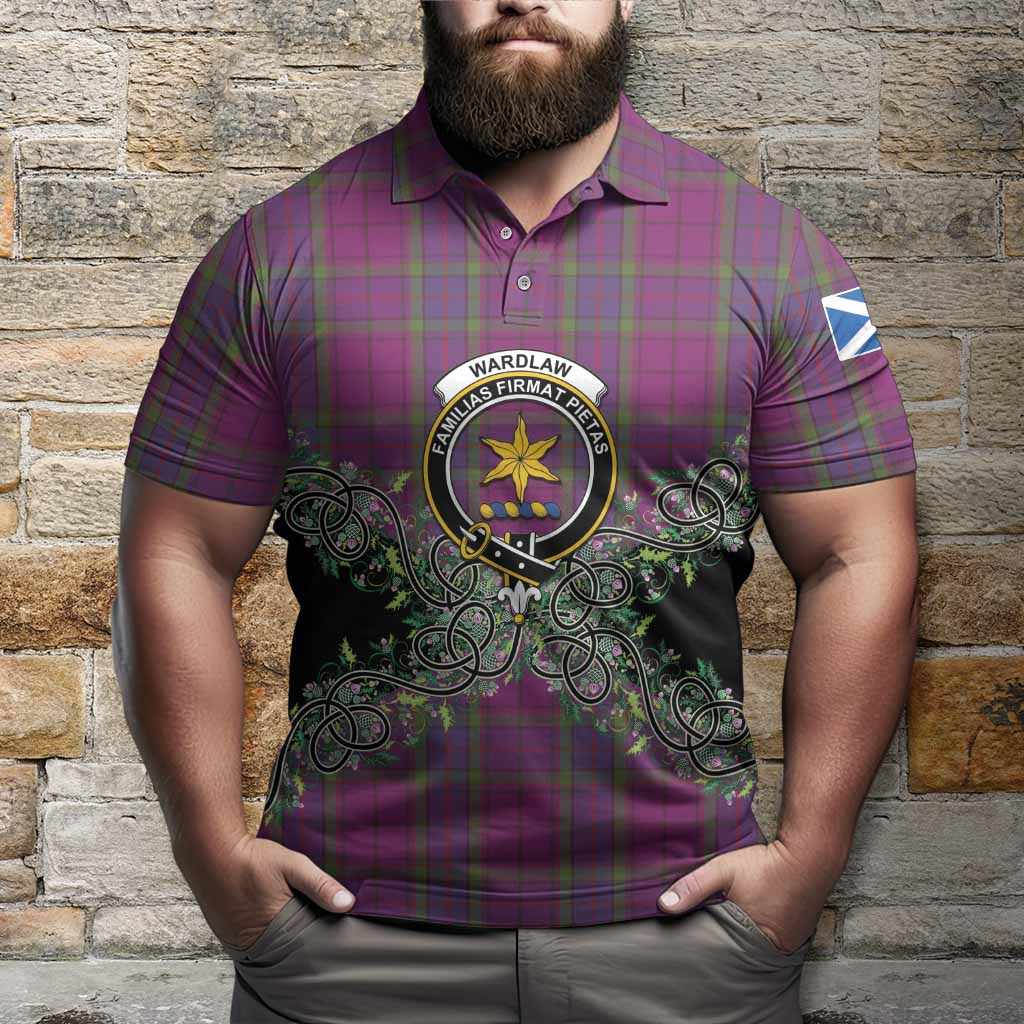 Wardlaw Tartan Polo Shirt Thistle Scottish Spirit