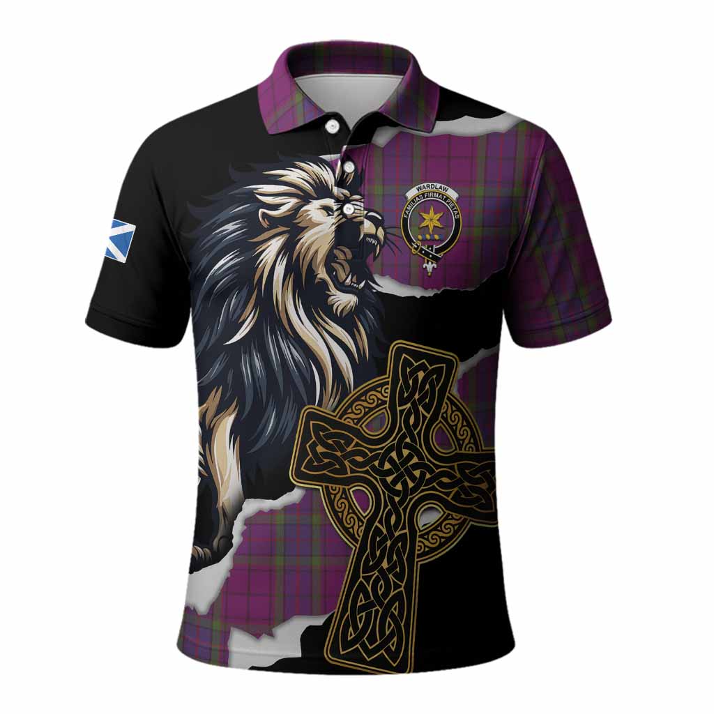 Wardlaw Tartan Scottish Polo Shirt Lion Celtic Heritage