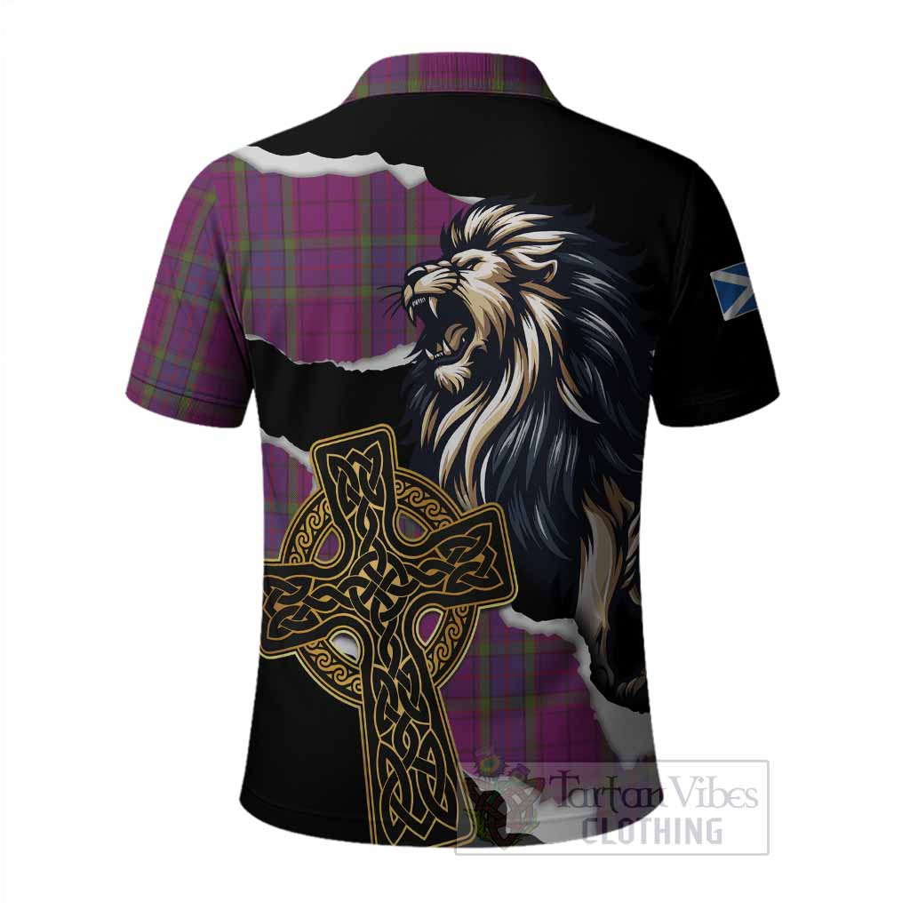 Wardlaw Tartan Scottish Polo Shirt Lion Celtic Heritage