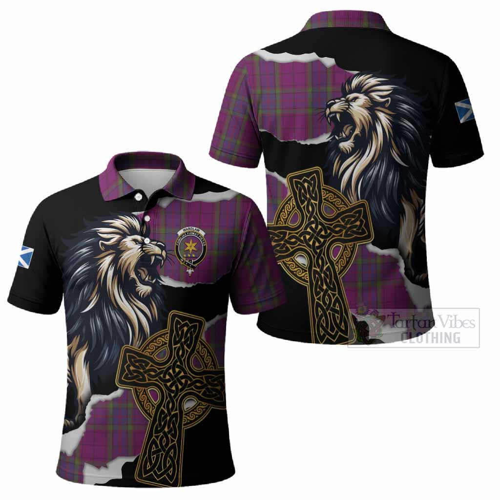 Wardlaw Tartan Scottish Polo Shirt Lion Celtic Heritage