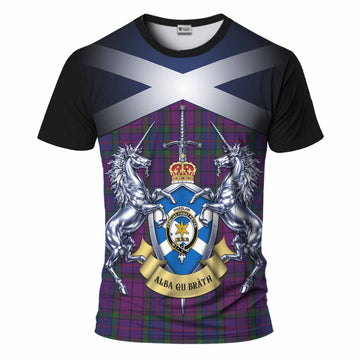 Wardlaw Tartan T-Shirt Alba Gu Brath Unicorn Crest