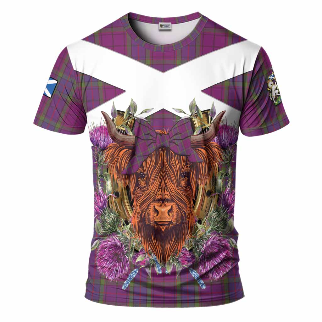 Wardlaw Tartan T-Shirt Scottish Thistle Heilan Coo