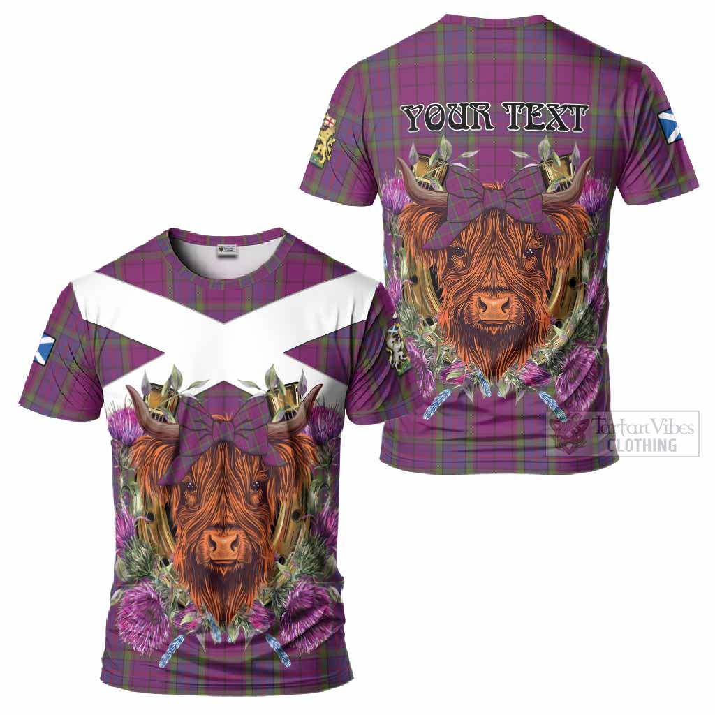 Wardlaw Tartan T-Shirt Scottish Thistle Heilan Coo