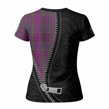 Wardlaw Tartan Women T shirt New Zealand Pattern Unique Zipper Stylized