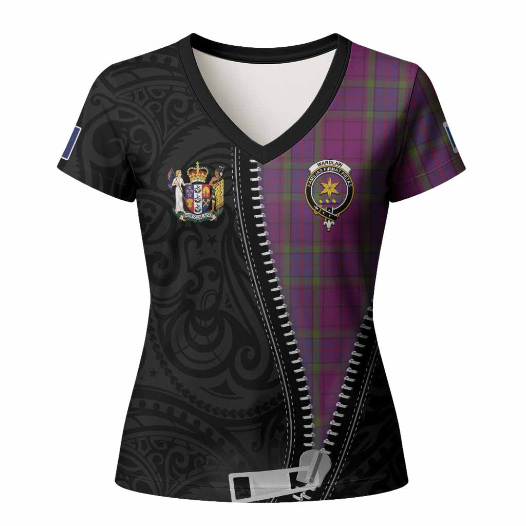 Wardlaw Tartan Women T shirt New Zealand Pattern Unique Zipper Stylized