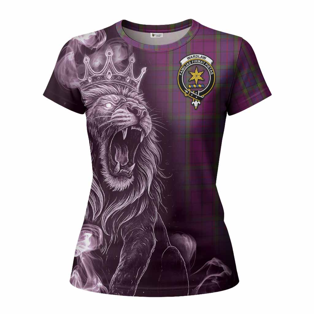 Wardlaw Tartan Women T shirt Roaring Lion Heritage