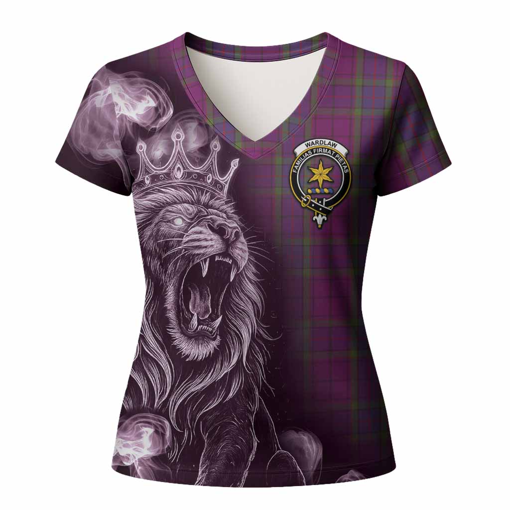 Wardlaw Tartan Women T shirt Roaring Lion Heritage