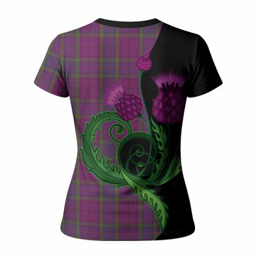 Wardlaw Tartan Women T shirt Traditional Scottish Thistle