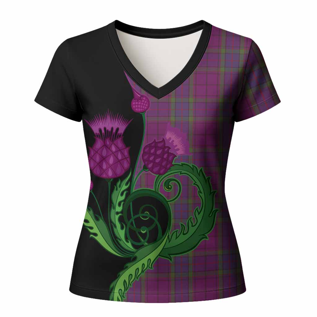 Wardlaw Tartan Women T shirt Traditional Scottish Thistle