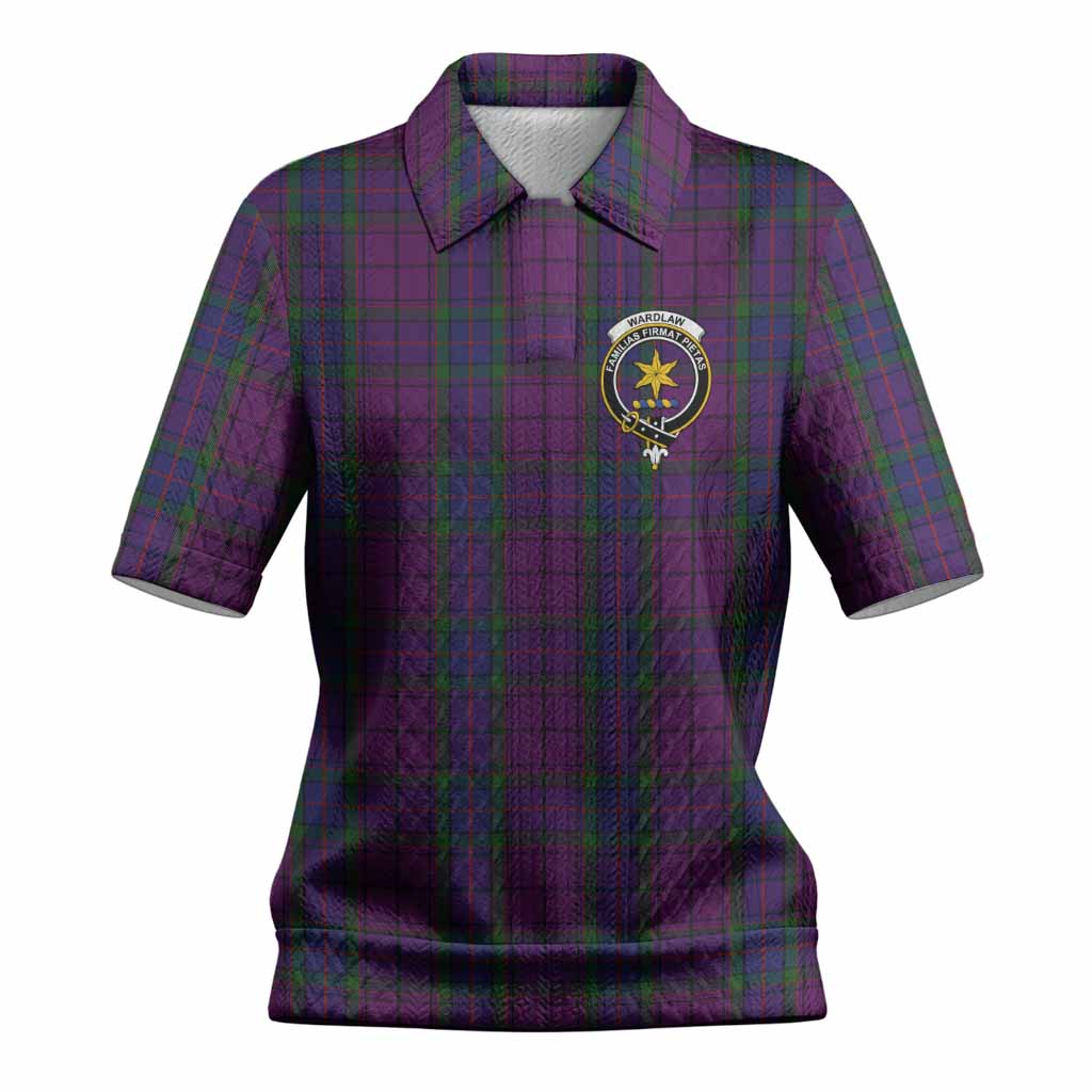 Wardlaw Tartan Women’s Polo Sweater Top with Family Crest