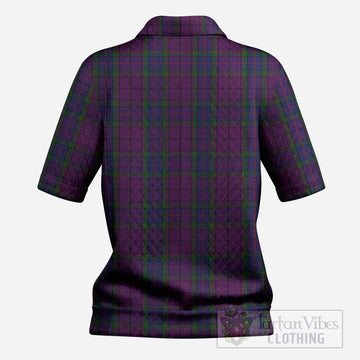 Wardlaw Tartan Women’s Polo Sweater Top with Family Crest