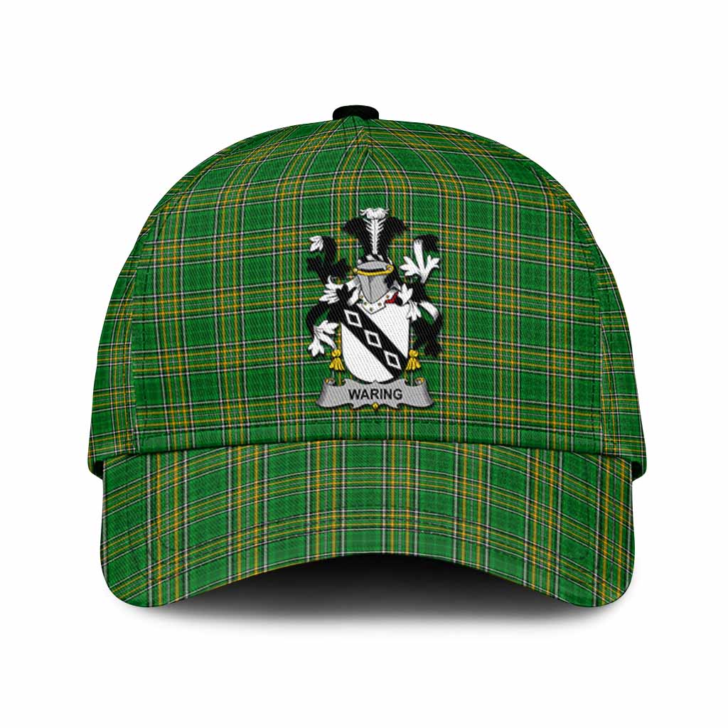 Waring Irish Clan Tartan Classic Cap with Coat of Arms