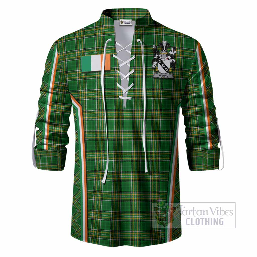 Waring Irish Clan Coat of Arm Tartan Ghillie Shirt Flag Style