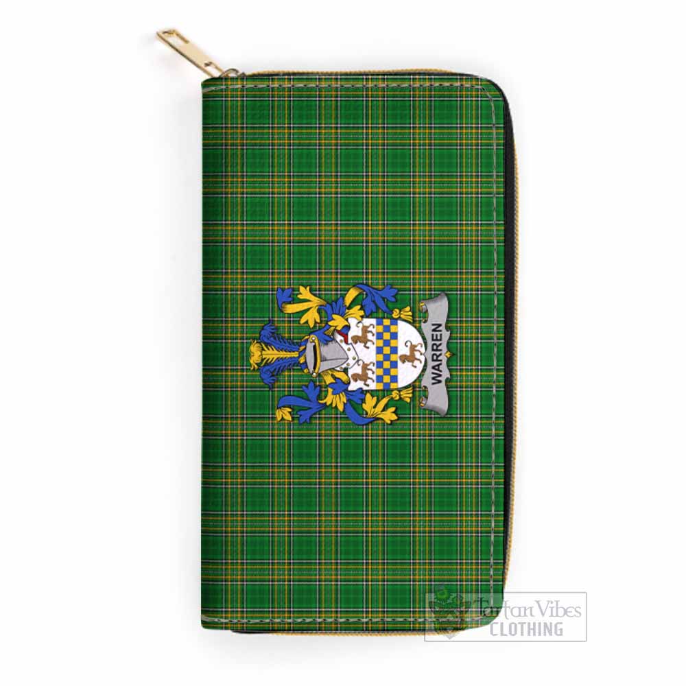 Warren Irish Clan Tartan Women's Leather Wallet with Coat of Arms One Size 19.7*10.5*3.5 cm - Tartan Vibes Clothing