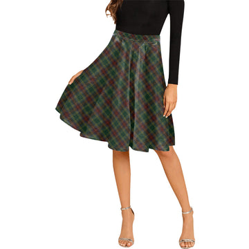 Waterford County Ireland Tartan Melete Pleated Midi Skirt Cross Style