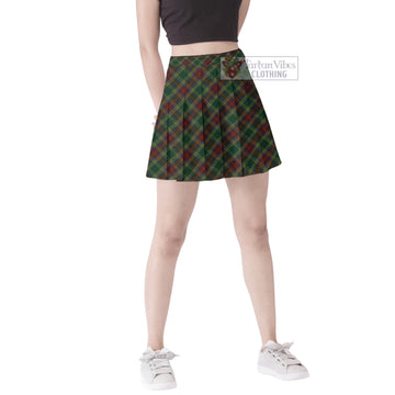 Waterford County Ireland Tartan Women's Plated Mini Skirt Cross Style