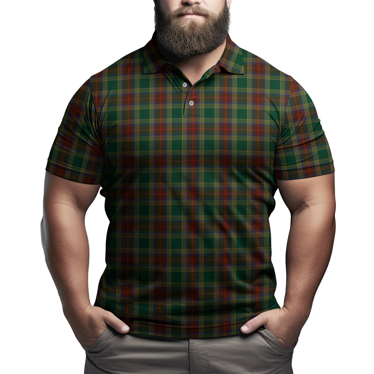 Waterford County Ireland Tartan Mens Polo Shirt