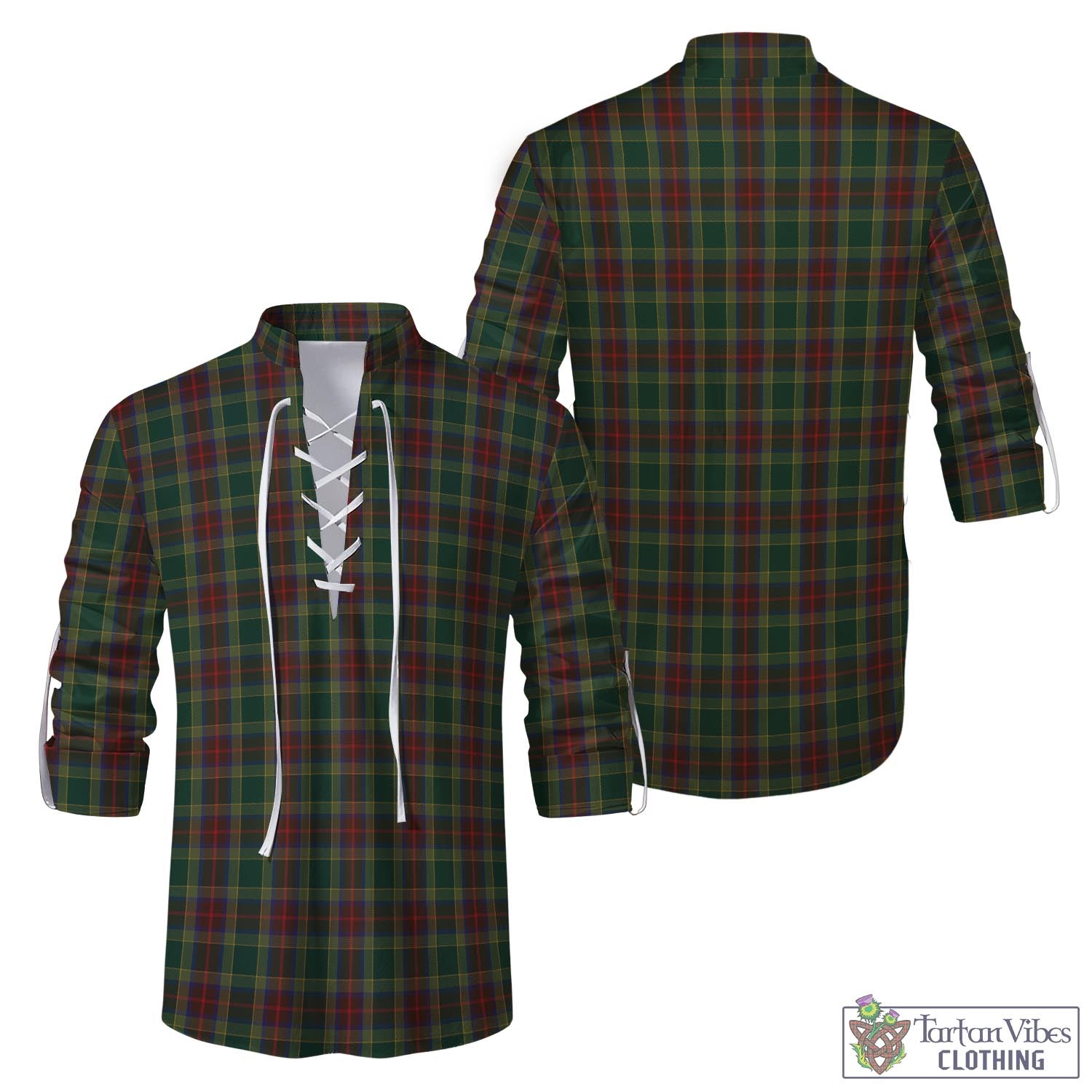 Tartan Vibes Clothing Waterford County Ireland Tartan Men's Scottish Traditional Jacobite Ghillie Kilt Shirt